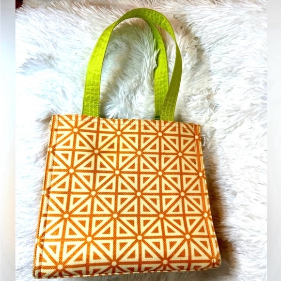 VERY RARE Prestwick Midi Tote - Spartina 449 / orange, cream, green, LIKE NEW! - Picture 6 of 6